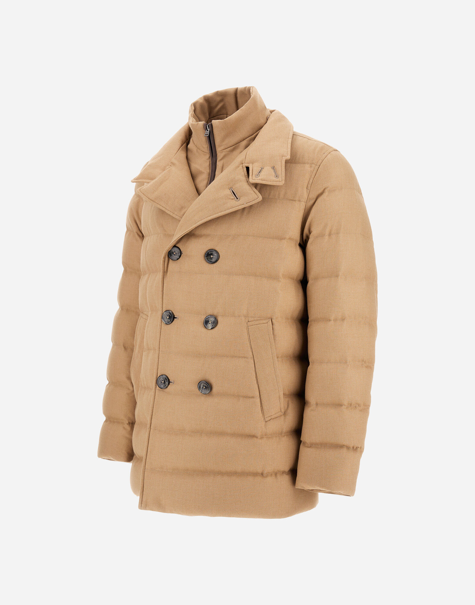 メンズ ノーフォークウールブレンド ピーコート サンド | Herno® (ヘルノ)