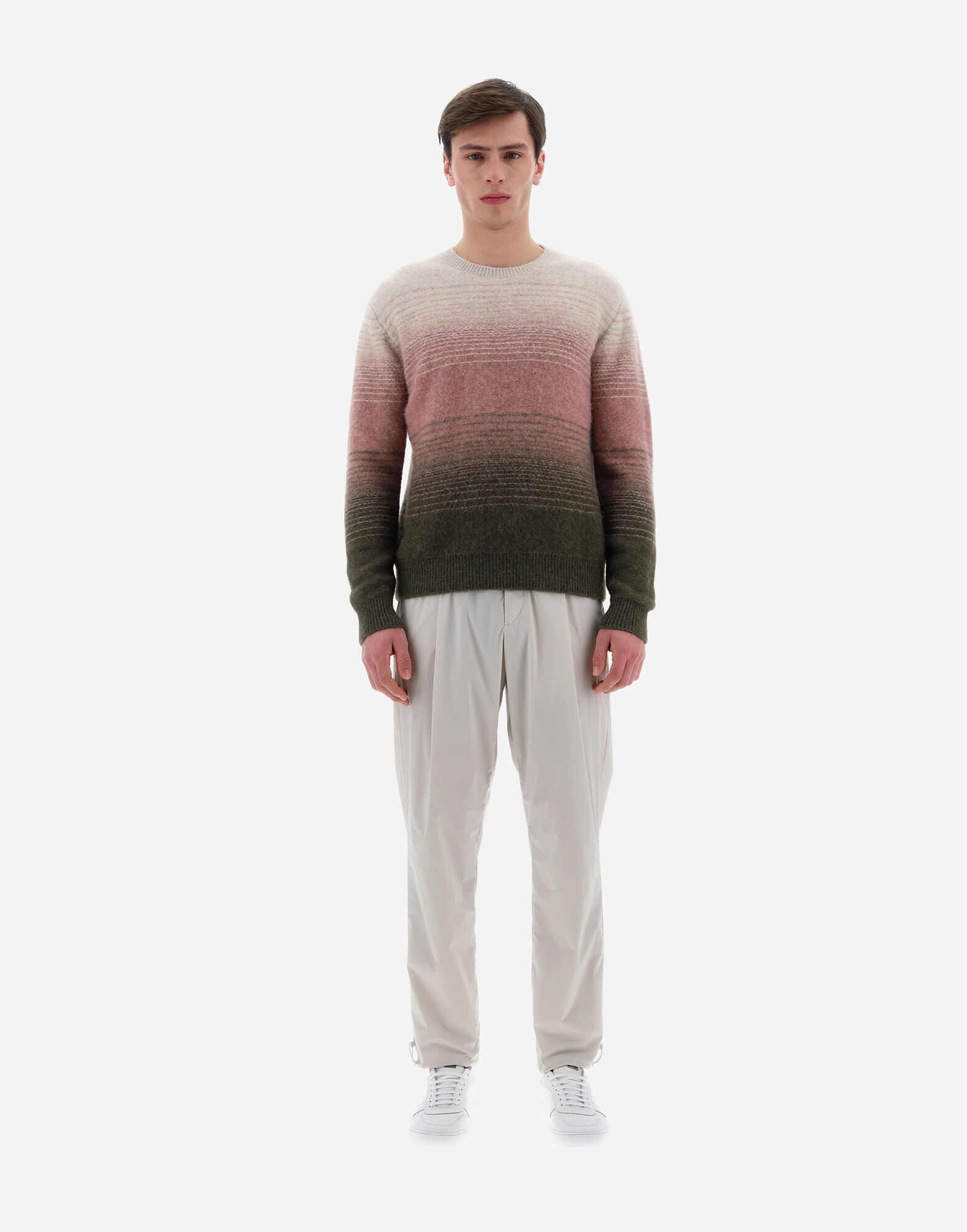 RESORT SWEATER IN FADED BLEND in Light Military for Men | Herno®