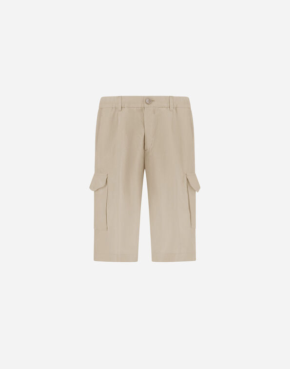 Herno RESORT SHORTS IN FADE-EFFECT LINEN Chantilly PT00054UR17105Z1986