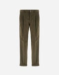 Herno TROUSERS IN STRETCH COTTON VELVET Olive Green PT000138U13268S7780