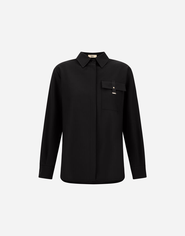 Herno FLANNEL TOUCH SHIRT Black CM000064D126409300