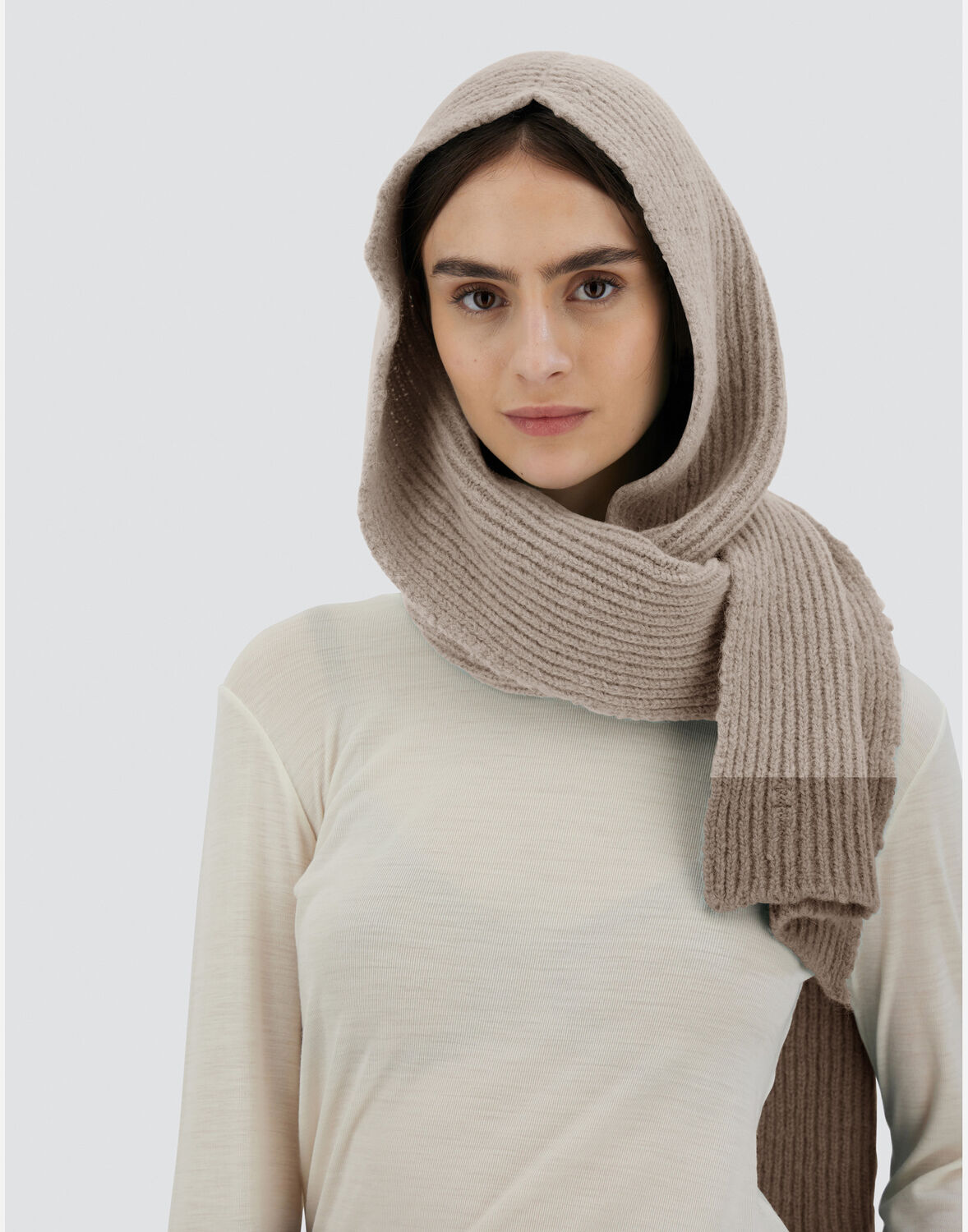 HERNO SCARF IN PLAIN ALPACA WOOL 