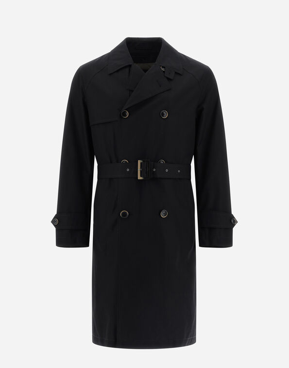 TRENCH COAT IN DELON AND NYLON ULTRALIGHT in Black | Herno®