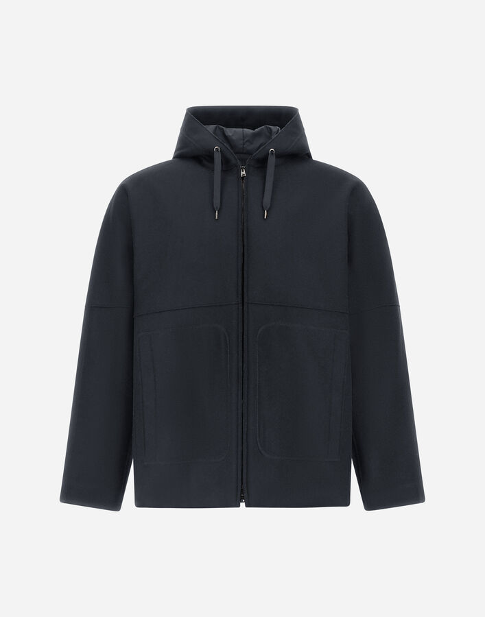 Herno JACKET IN PURE WOOL CLOTH Navy Blue GC000097U334559200