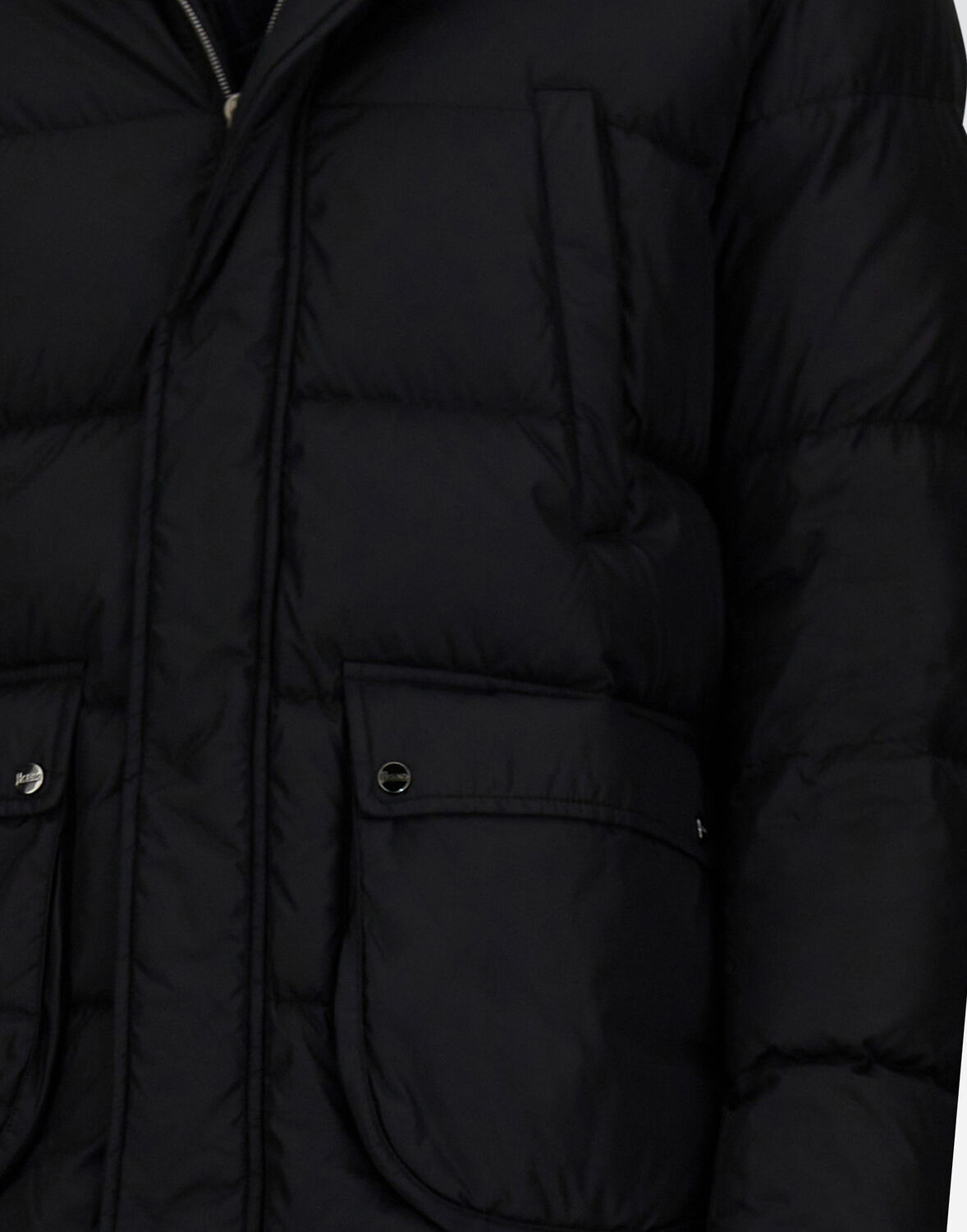 Herno Piumino In Nylon Blu Scuro  Uomo In Black