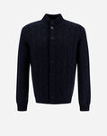 Herno CARDIGAN IN WOOL CASHMERE Navy Blue MC000182U710249200