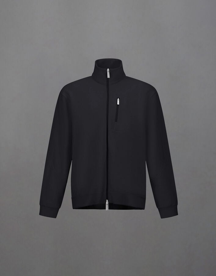 LAMINAR CARDIGAN IN HEAVY COTTON Herno Herno LAMINAR CARDIGAN IN HEAVY COTTON Black JC00021UL520759300