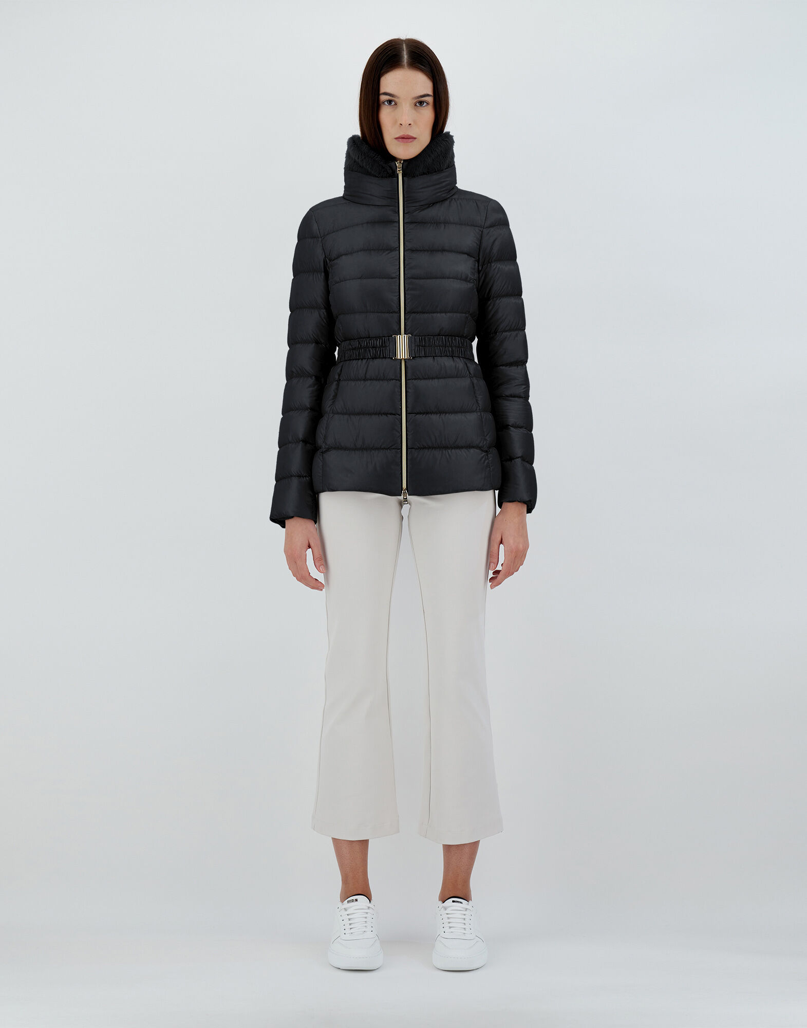 Herno Claudia Belted Puffer Jacket | Black | FARFETCH