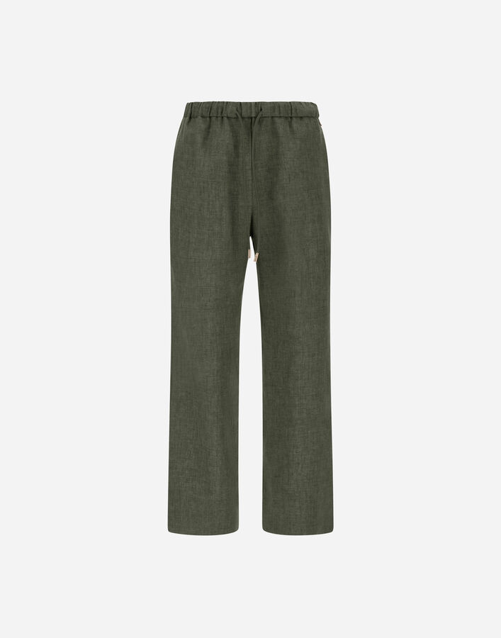 Herno TROUSERS IN NEW LINEN Green PT000219D17105Z7400
