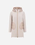 Herno HOODED COAT IN ECOWOOL AND NYLON ULTRALIGHT Chantilly GC000049G333441985