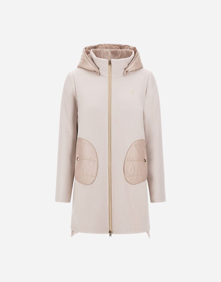 HOODED COAT IN ECOWOOL AND NYLON ULTRALIGHT Herno Herno HOODED COAT IN ECOWOOL AND NYLON ULTRALIGHT Chantilly GC000049G333441985
