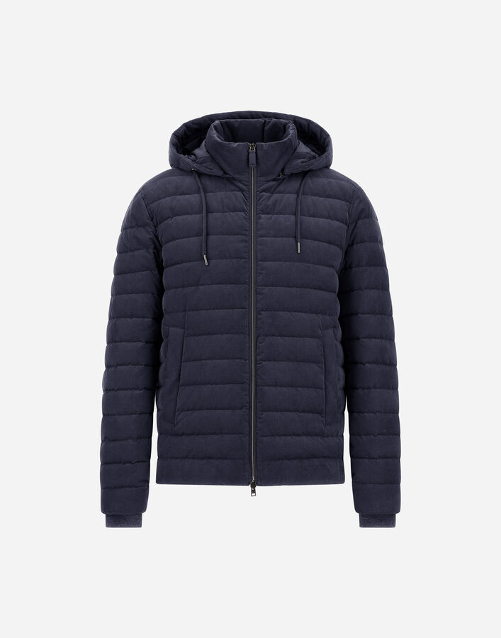 Herno RESORT JACKET IN LIGHT CORDUROY Navy Blue PI00105UR132659200