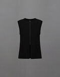 Herno LAMINAR TOP IN CONY KNIT AND EXTRALIGHT STRETCH Black MC00007DL720809300
