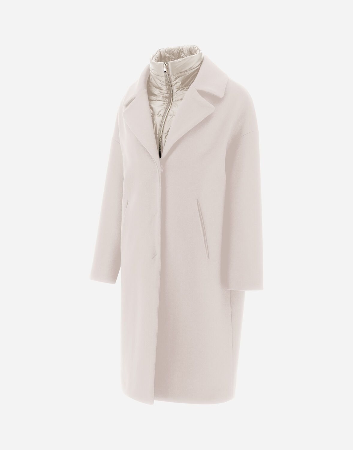 HERNO COAT IN ECOWOOL AND NYLON ULTRALIGHT 