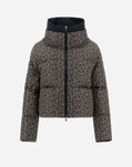 Herno REVERSIBLE BOMBER JACKET IN NALA AND NYLON CHAMONIX Black/Dove Grey PI001835D12559P9320