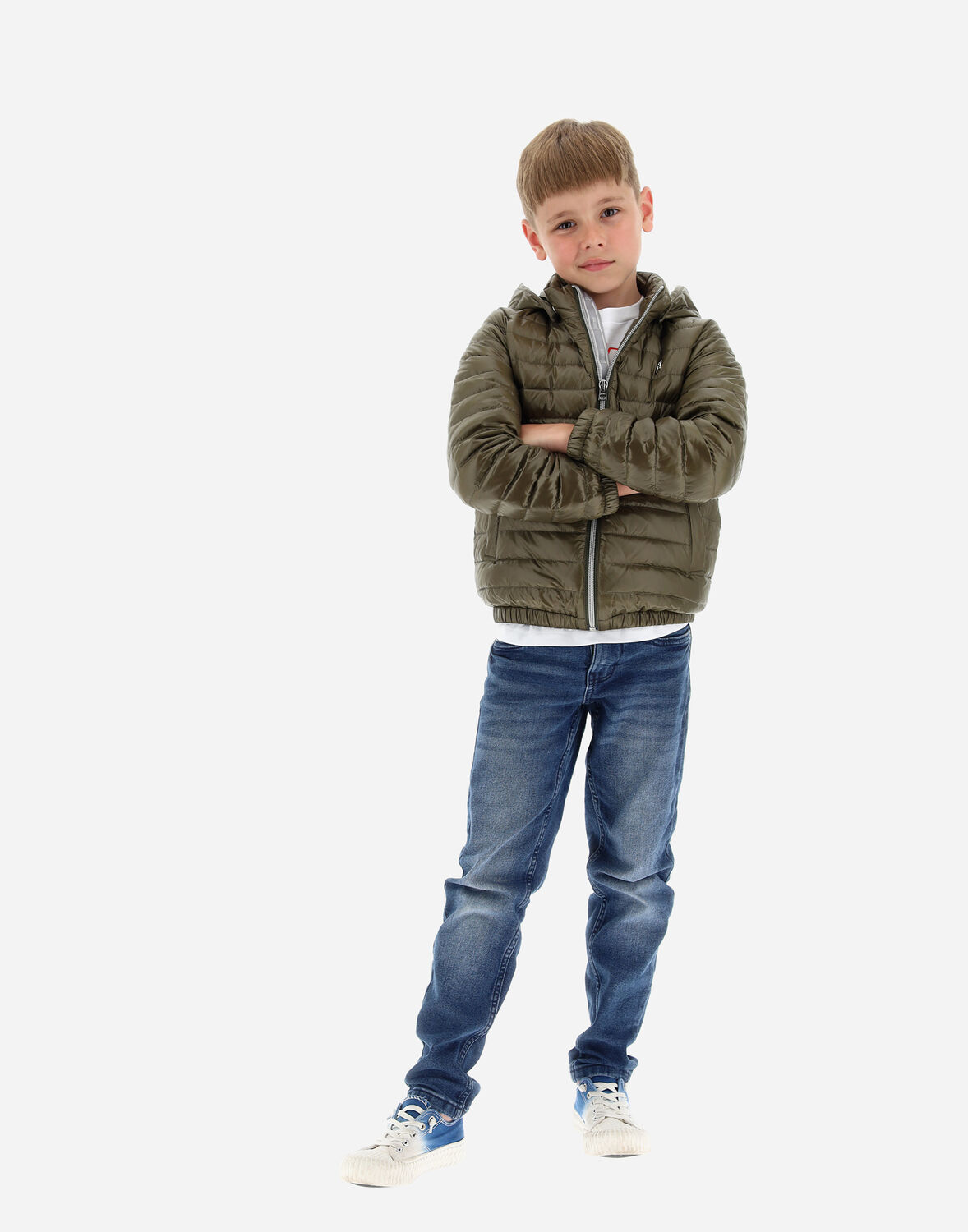 Herno Unisex Bomber Jacket In Nylon Ultralight - Unisex Kids Military 8a In Military