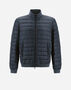 Herno NYLON ULTRALIGHT AND KNIT BOMBER JACKET Navy Blue PI001112U120179200
