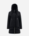 Herno NEW CITY GLAM AND SATIN A-LINE JACKET Black PI001821D125499300