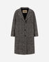 Herno HERRINGBONE R-WOOL COAT Black/White CA000592D33461R9310