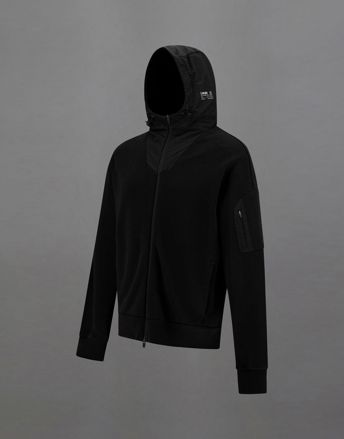 Herno ラミナーヘビー コットン セーター&ライト オパールセント スウェットシャツ In Black