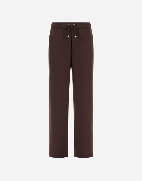 Herno TROUSERS IN MATT CREPE SATIN Dark Brown PT000176D127558800