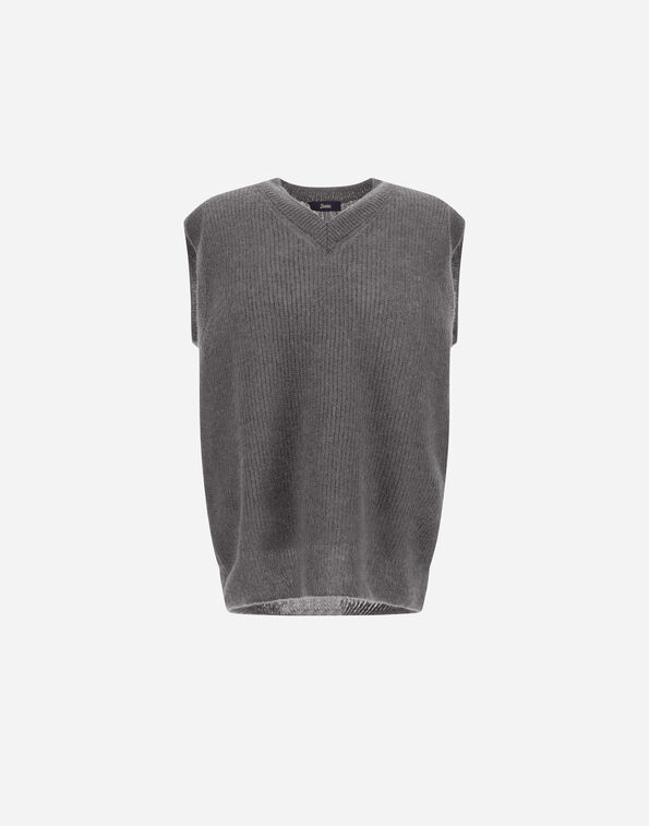 Herno VEST IN COB STITCH ALPACA WOOL Grey MV000008U703129460