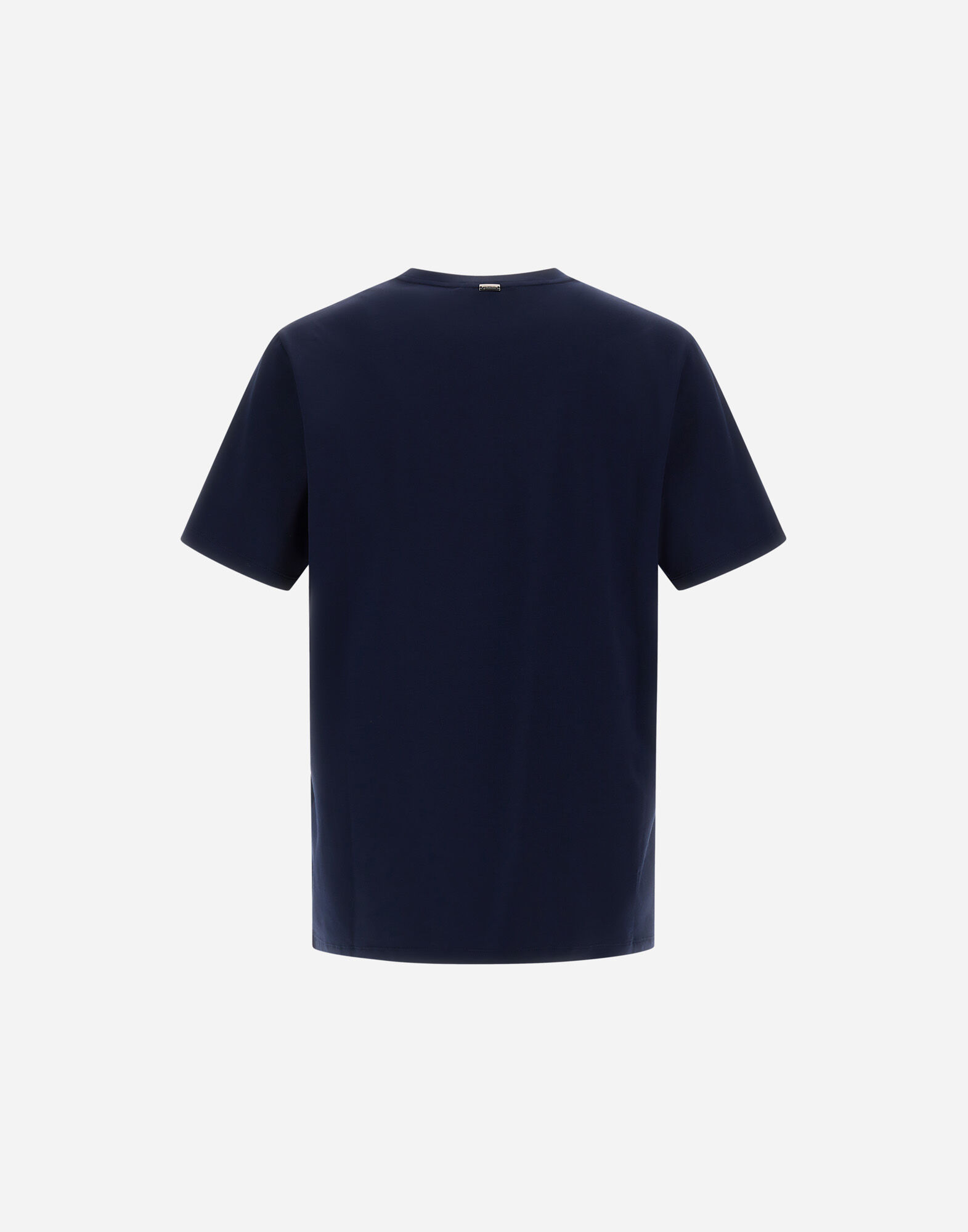 【新品】HERNO ヘルノ Tシャツ XL ロゴ刺繍 ダークネイビー メンズ スーパーファインコットンストレッチ Tシャツ ネイビーブルー