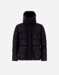 Herno BOMBER JACKET IN NYLONÂ CHAMONIX Black Espresso PI001140U12004Z9389