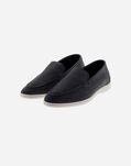 Herno SUEDE AND MONOGRAM LOAFERS Navy Blue SH000020USHOE249200