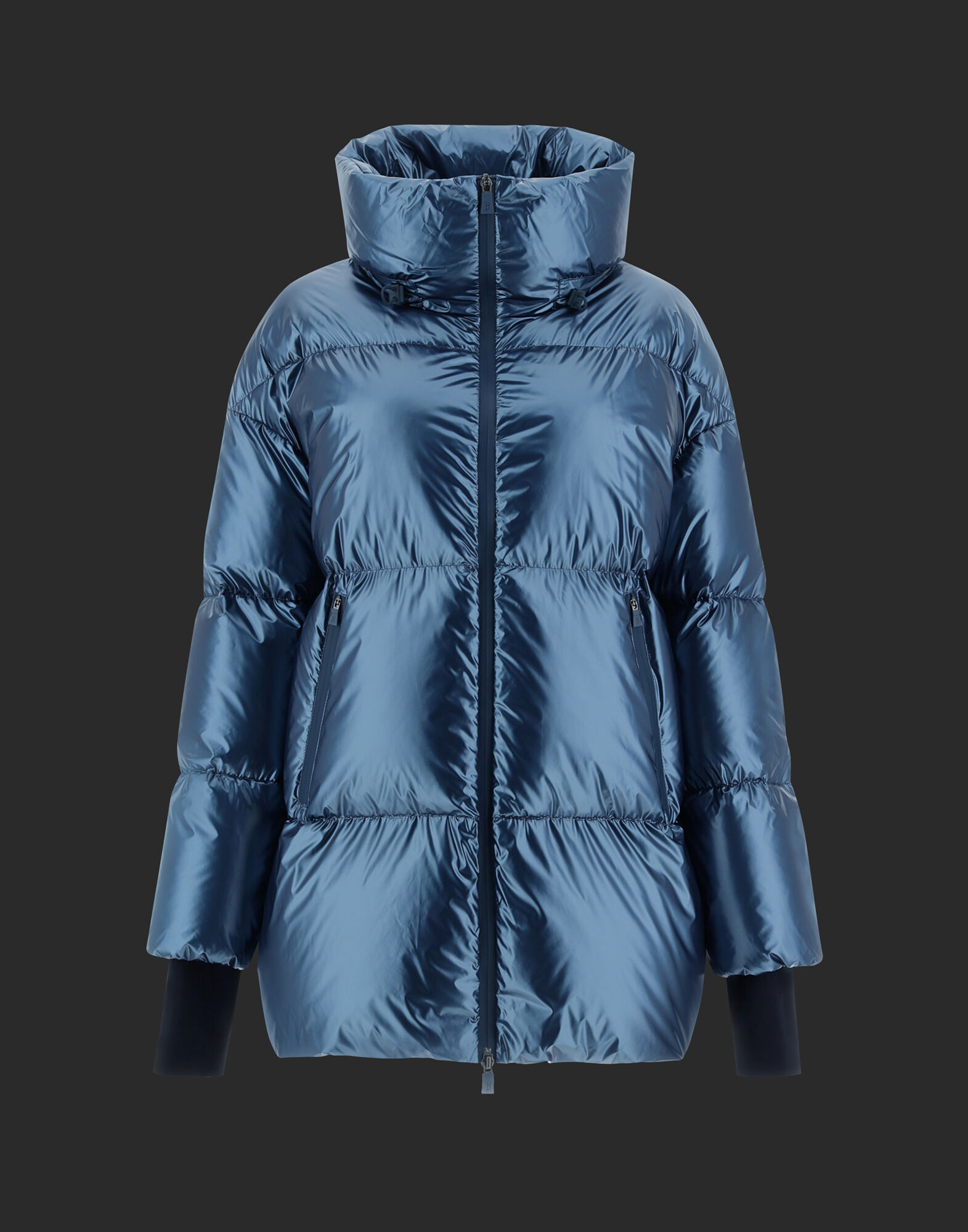 LAMINAR BOMBER JACKET IN ICE CUBE en Indian Blue pour femme Herno