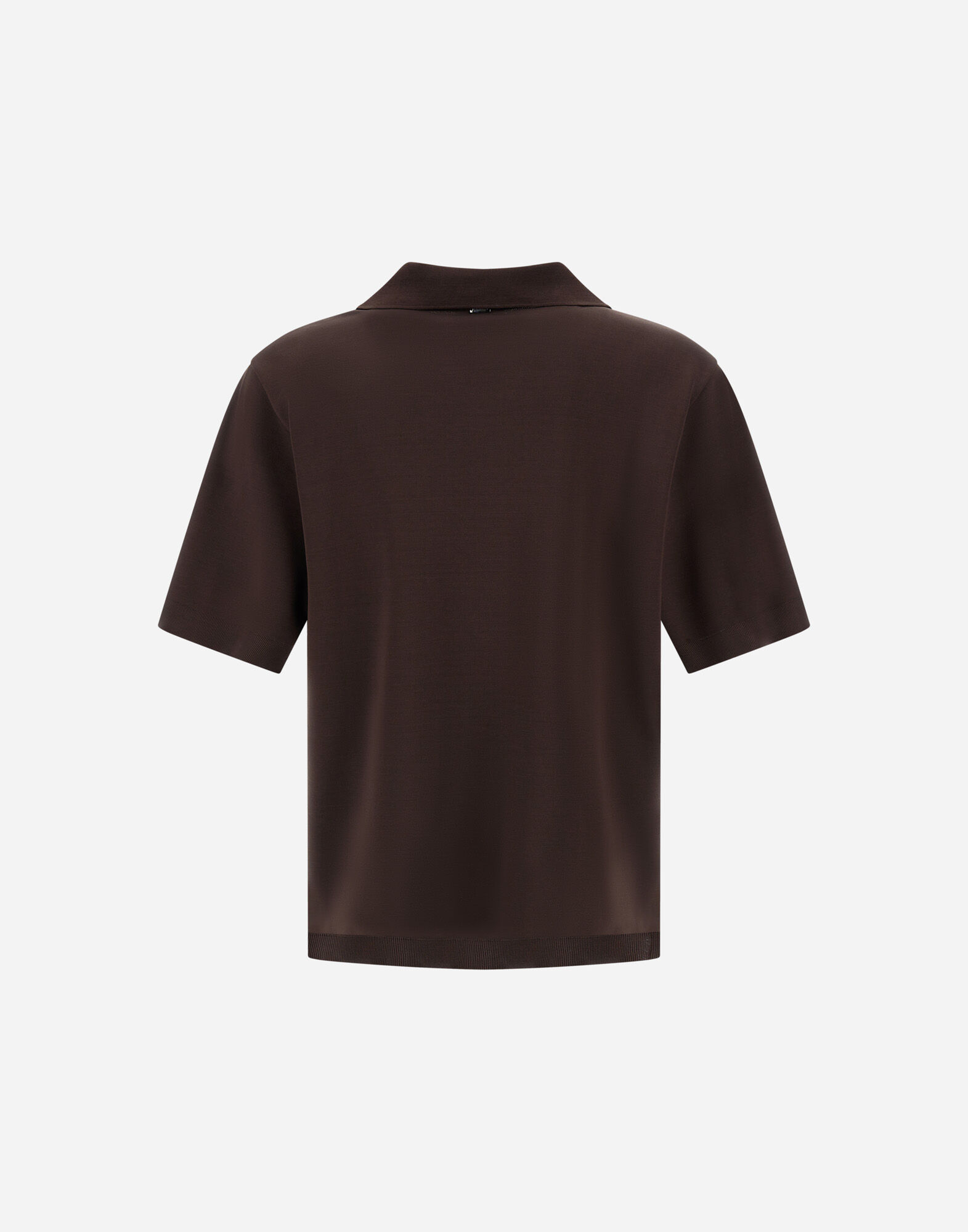 メンズ ジャージーニットエフェクト シャツ ダークブラウン | Herno