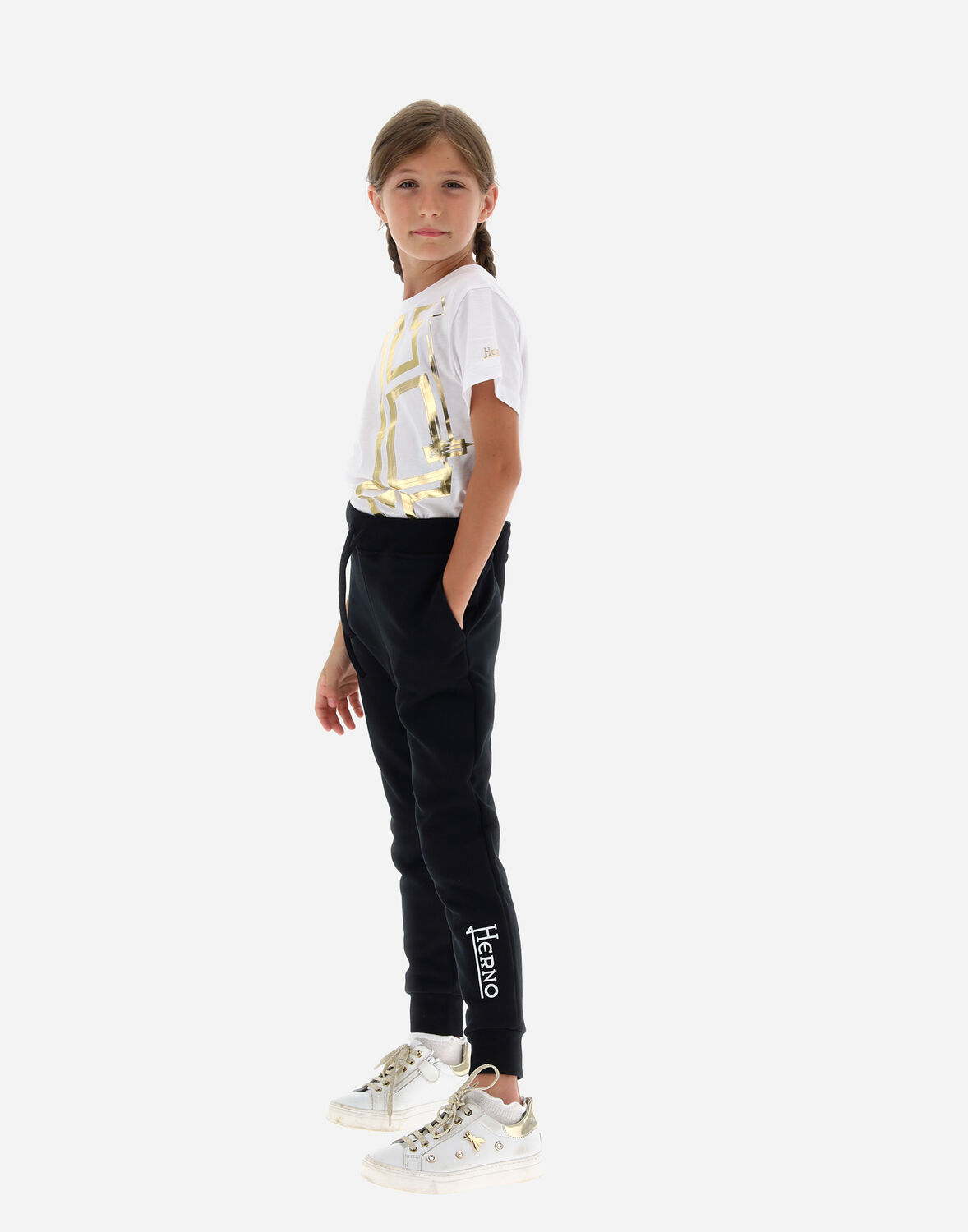 Herno Unisex Cotton Trousers - Unisex Kids Black 8a In Black