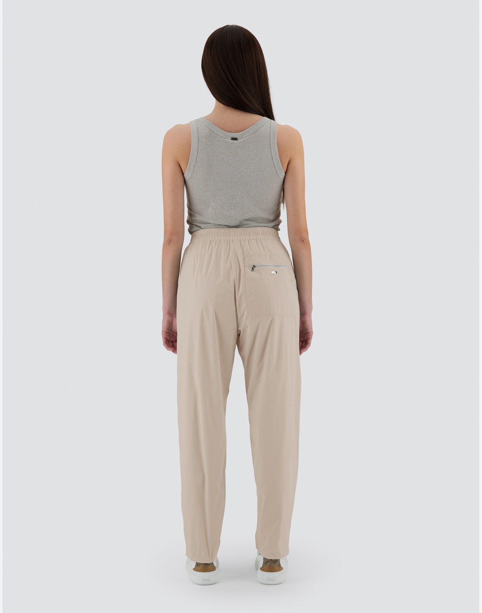 RESORT TROUSERS IN LIGHT NYLON STRETCH in Chantilly/Grey for