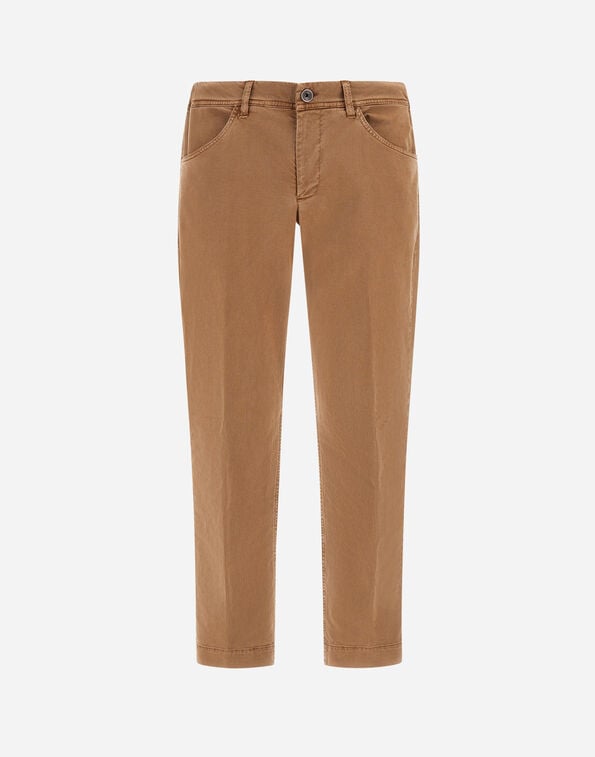 Herno TROUSERS IN SILK COTTON TENCEL Camel PT000205U133262157