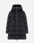 Herno A-SHAPE JACKET IN SATIN Black PI1304D12170Z9300