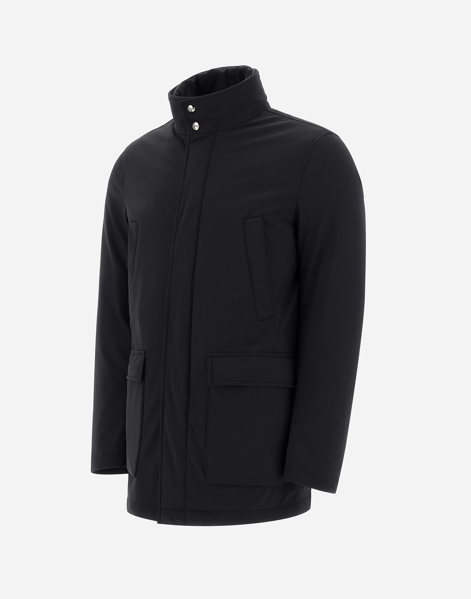 【送料&関税込】Herno Short Jacket Sleeve 3/4 3/4-sleeve short reversible down jacket - HERNO - BLACK