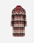 Herno COAT IN MOHAIR CHECK WOOL AND NYLON ULTRALIGHT Bordeaux GC000514D334766705