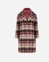 Herno COAT IN MOHAIR CHECK WOOL AND NYLON ULTRALIGHT Bordeaux GC000514D334766705