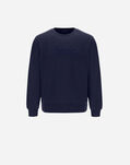 Herno COTTON SWEATSHIRT WITH EMBROIDERY Blue JG0001U500179248