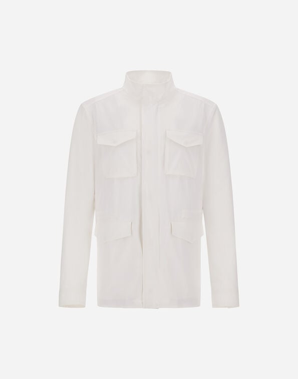 Herno FIELD JACKET IN WRINKLED STRETCH NYLON White FI000147U12781S1000