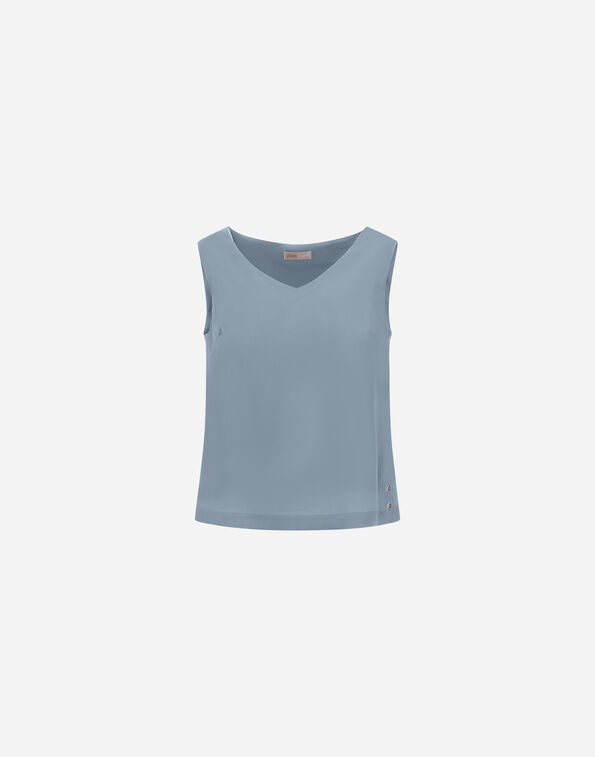 Herno RESORT TOP IN EXTRA-FINE SATIN Light Blue BL00021DR129129004