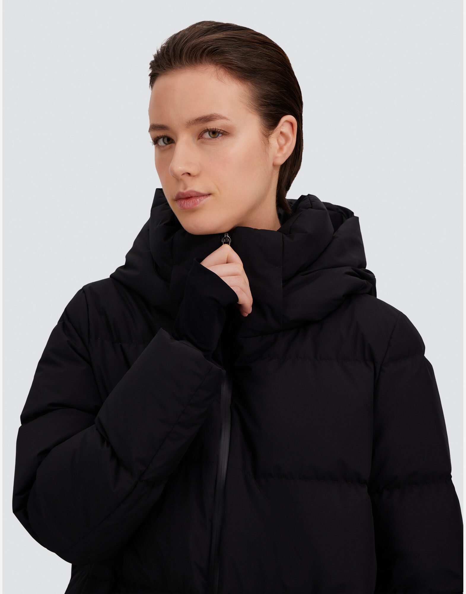 ヘルノコート レディース LONG JACKET IN 2-LAYER WINDSTOPPER ブラック | Herno