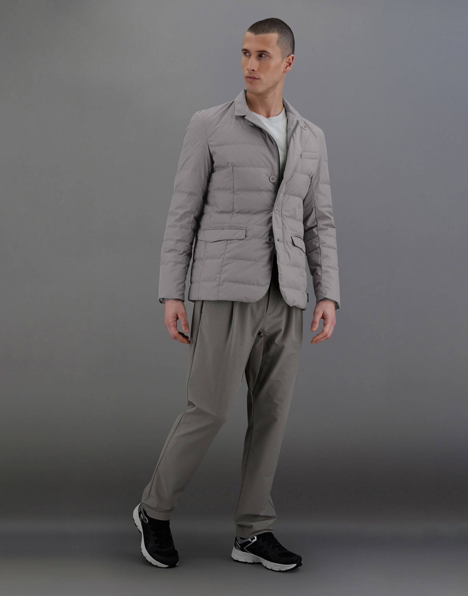 BLAZER LAMINAR DE GORE TEX INFINIUM WINDSTOPPER en Gris de Hombre Herno