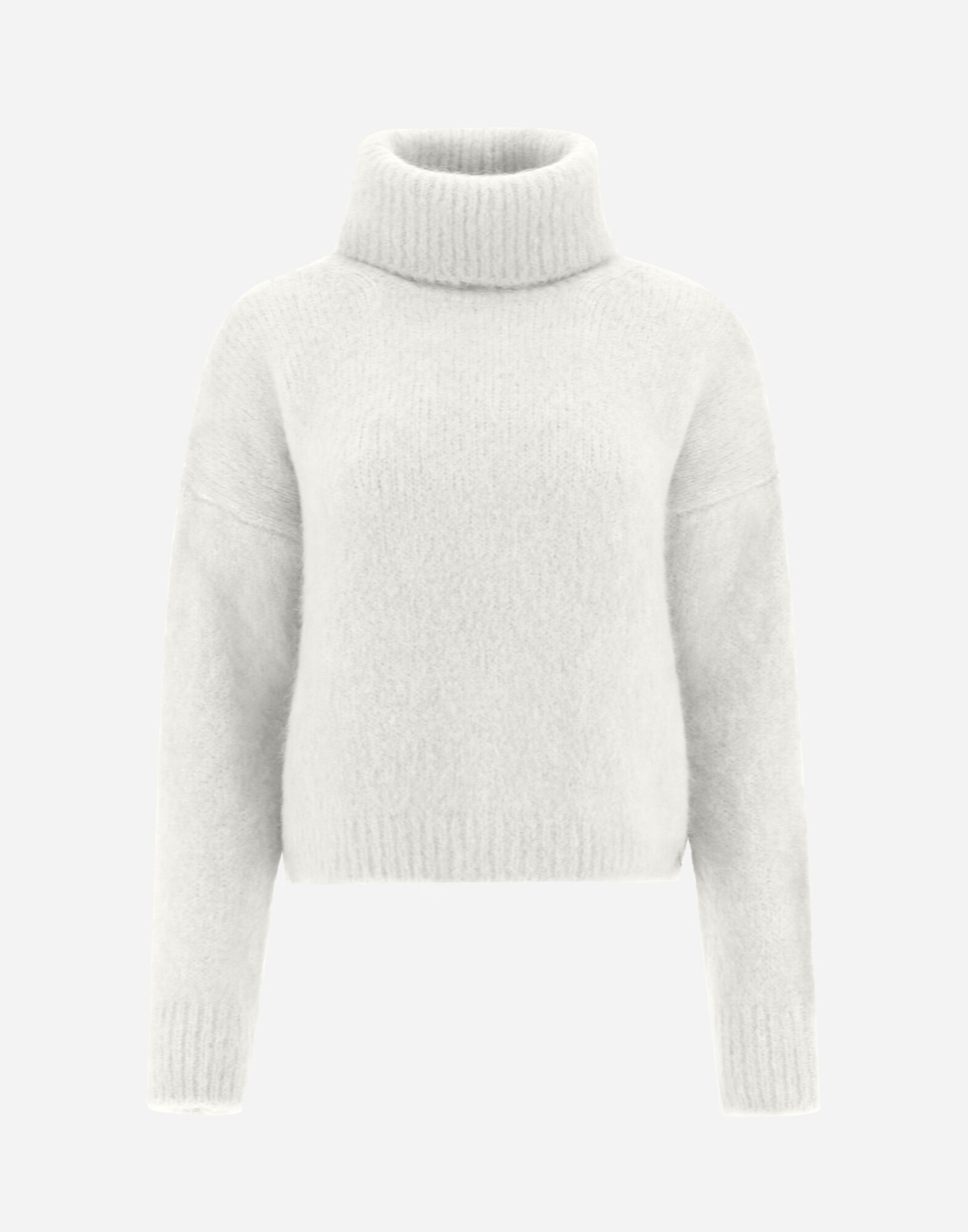 Fluffy polo shop neck jumper