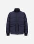 Herno BOMBER IN GLEN CHECK WOOL AND CASHMERE Navy Blue PI001301U334529200