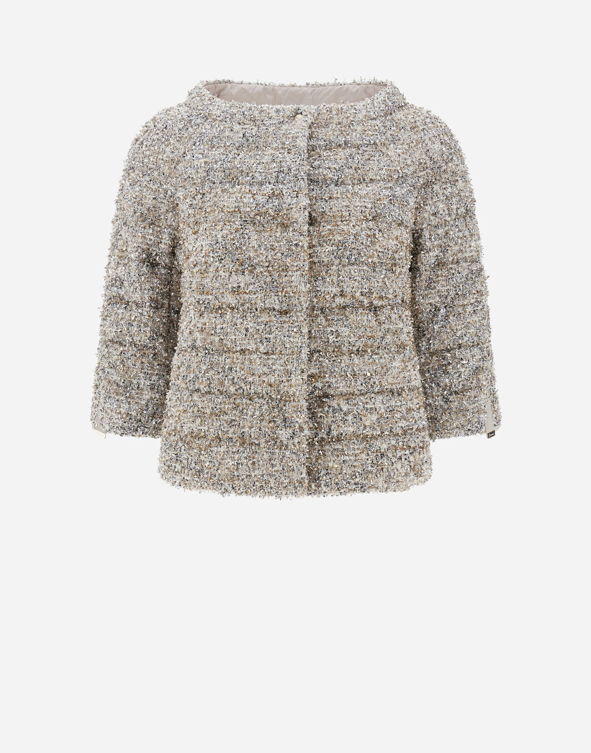 Herno Exclusive Sparkly ケープ In Camel/grey