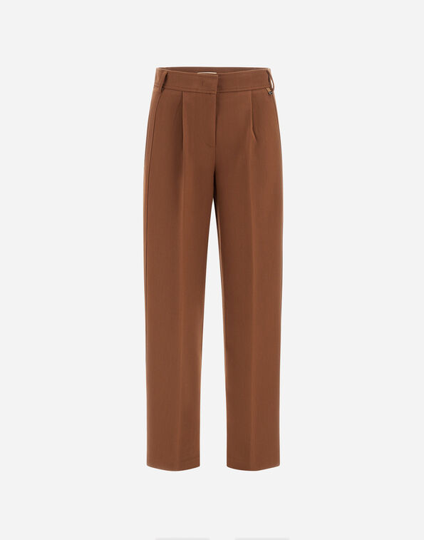 Herno FLUID TWILL TROUSERS Leather PT000276D12964S2240
