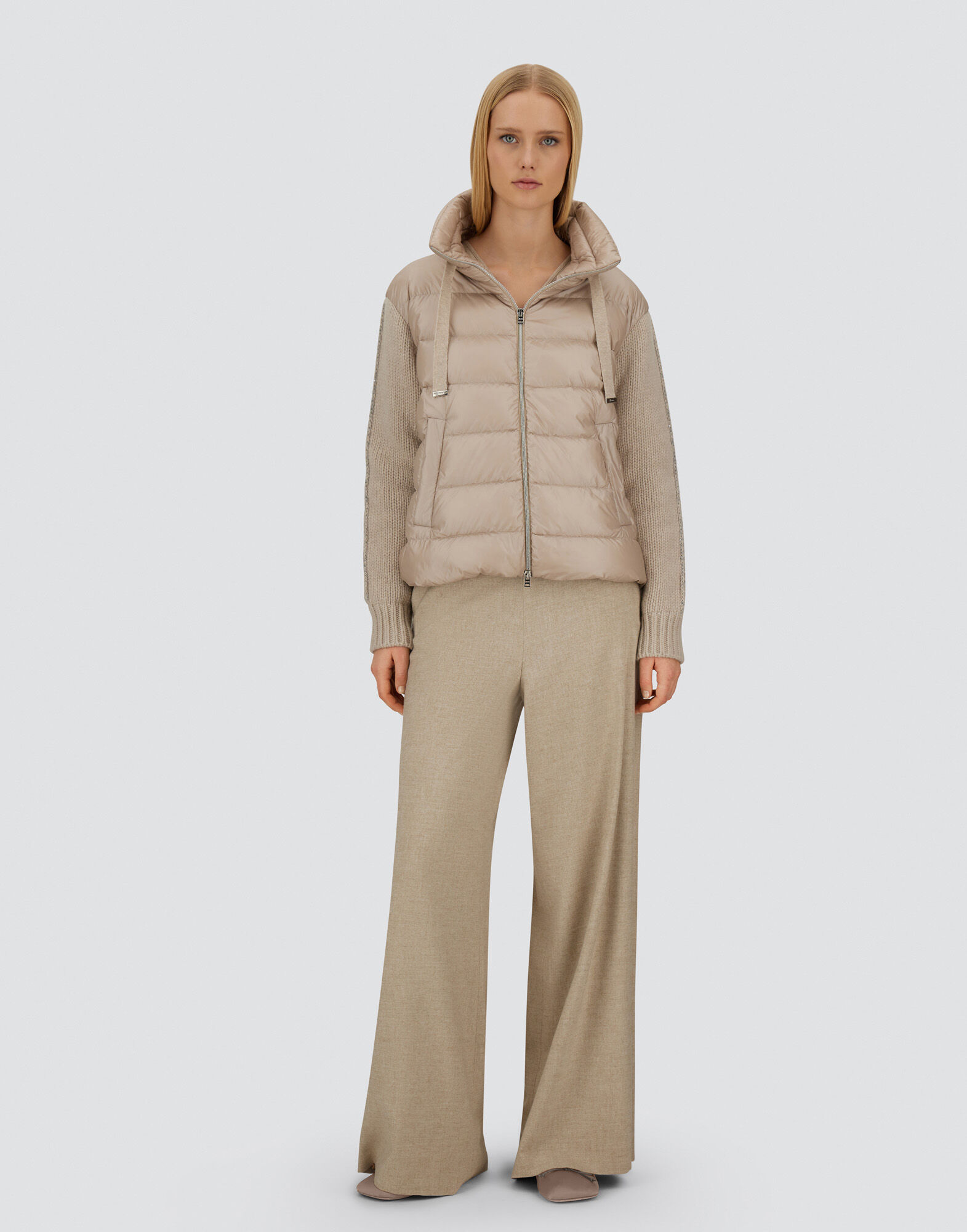 ヘルノリゾート フード付き防風ニットジャケット ヘルノリゾート フード付き防風ニットジャケット HERNO RESORT ヘルノ