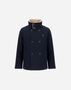 Herno PEA COAT IN KEYSTONE AND TEDDY FABRIC Navy Blue PE000002B12343Z9200