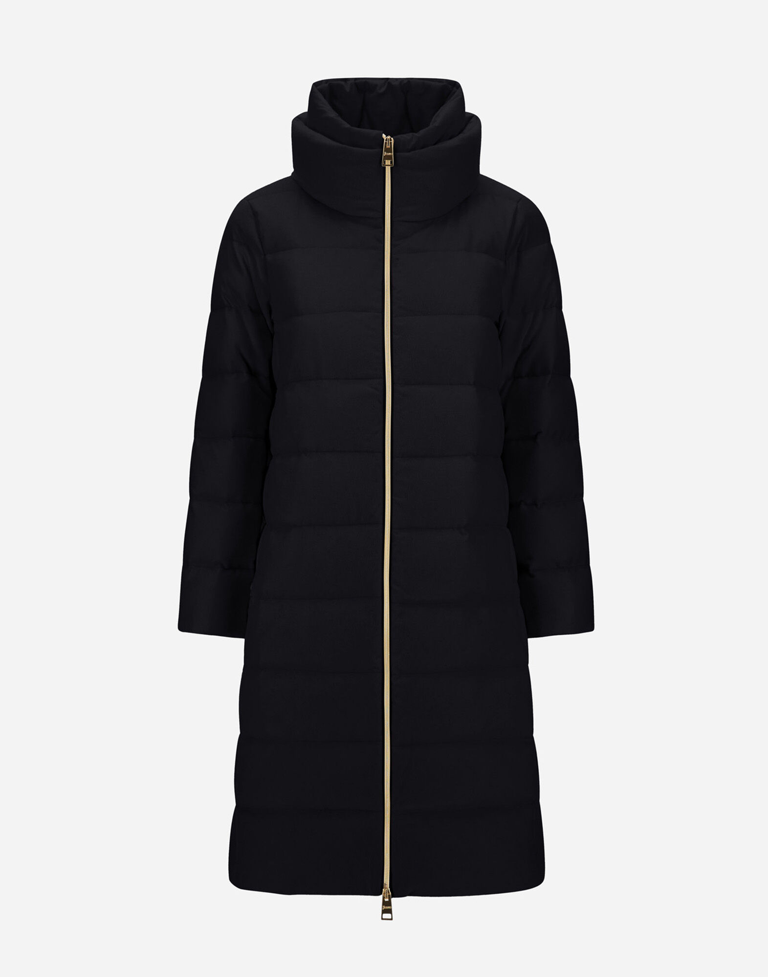 ジャケット・アウター herno/long down vest black New HERNO Long Light Down Vest,38/2,Puffer,Hood,Black,Zip